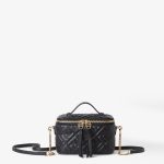 FENDI Vanity Black nappa leather mini-bag with FF motif